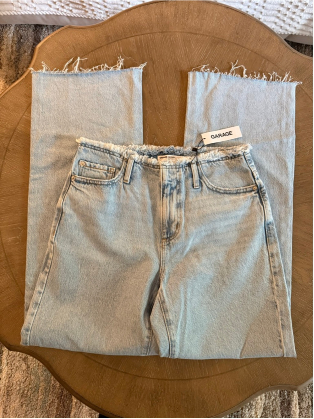 Women's Garage Light Blue Wide Leg Jeans Size 7